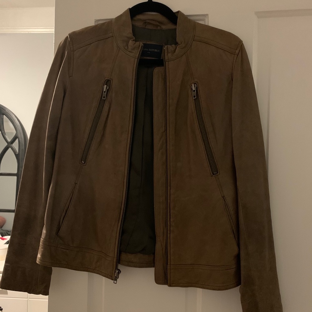 Banana republic leather jacket (small)